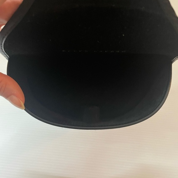 Ralph Lauren Black Vegan Leather Semi Hard Sunglasses Case - Picture 7 of 8